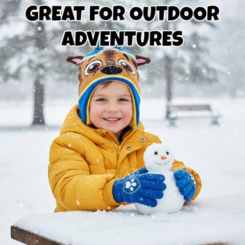 Image of Nickelodeon Boys Paw Patrol Winter Hat, 2 Pair Gloves or Mittens (Toddler /Little Boys)