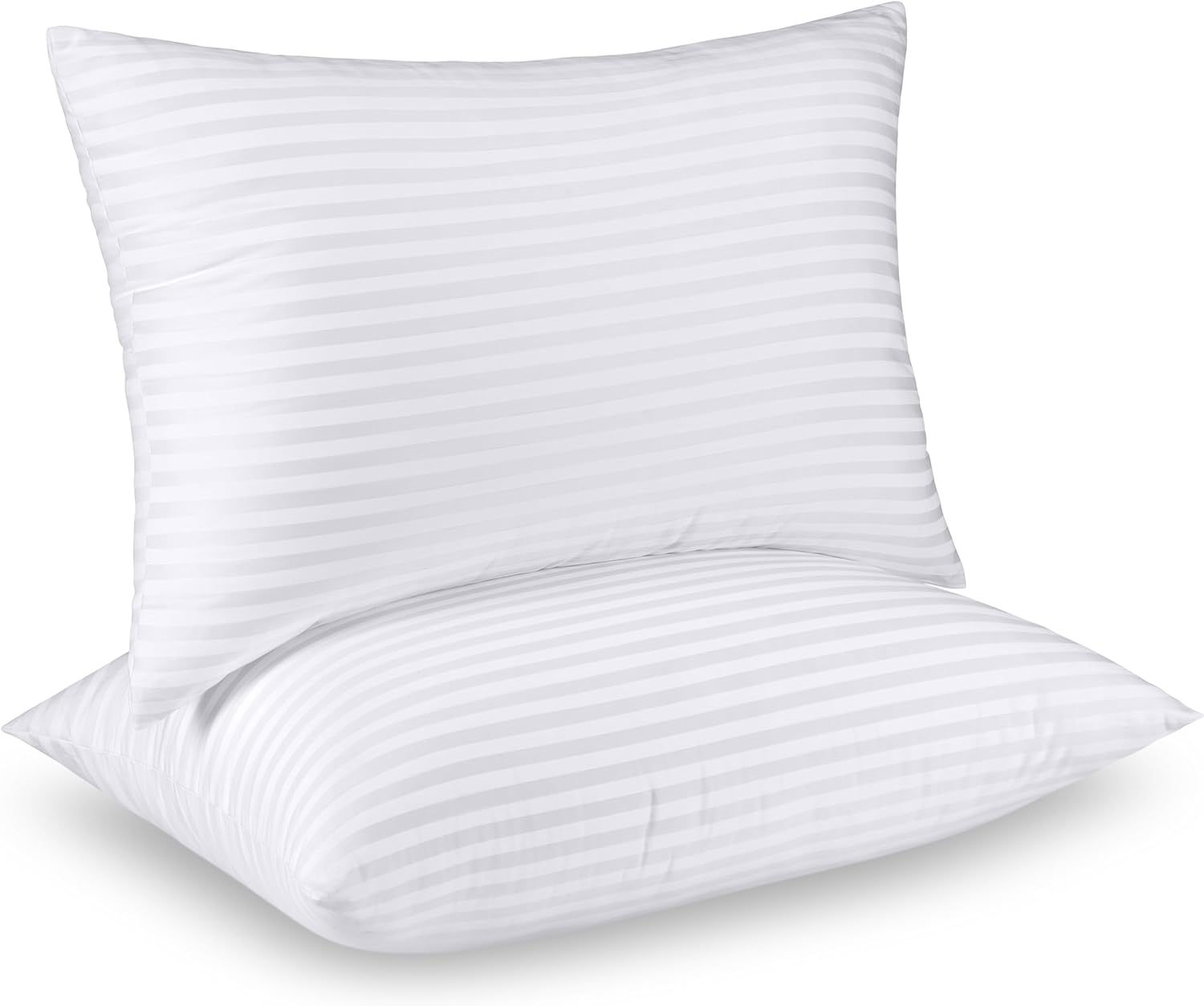 9villa Hollow Fiber Sleeping Pillow 41X61 CM (16X24 inch) Satin Strpe White Fabric Microfiber Pillow Pack/Set of 2 (B0DJ9FVS7T) Amazon Price History, Amazon Price Tracker