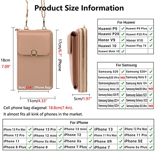 Image of PORT&LOTUS Crossbody Bags for Women Cell Phone Purse Wallet Ladies Small Women's Handbags PU Leather Shoulder Card Holder