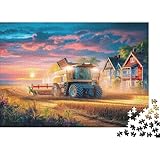 Ländliche Traktorszene Puzzle & Puzzle Games Ländliche Sonnenuntergangsszene...