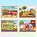 Puzzles for Kids Ages 4-6, 4 Packs 24 Pcs Wooden Jigsaw Puzzles for Toddlers Ages 2-4, Preschool Educational Vehicle Puzzle Toys Gifts for 3 4 5 6 Boys Girls