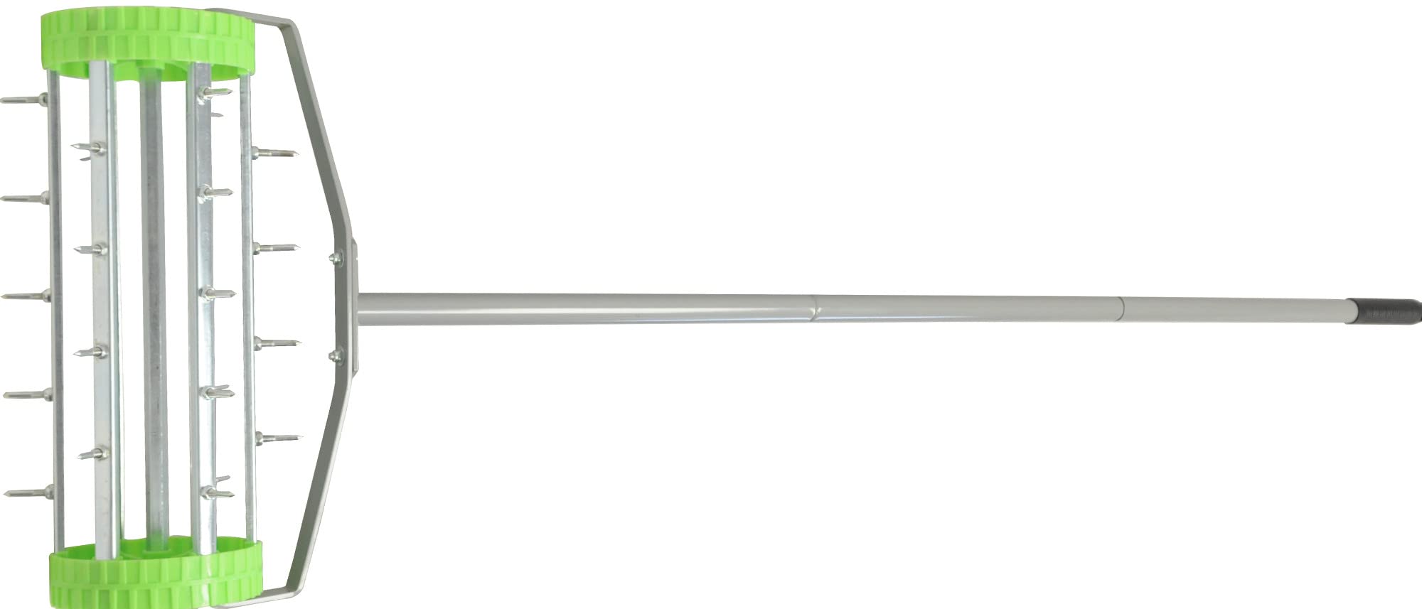 BASS POLSKA Aerifizierer, Manueller Rasenlüfter Handbelüfter Robust für dicken Grass Rasenbelüftung Wurzelsystem Dreiteilige Klappbare Griffange Ränder 27 Dornen Breite 120 mm