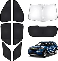 Vista 25 de T TGBROS Parasol para parabrisas de automóvil Toyota 4Runner 2010-2024, grueso, bloqueo UV y opaca, privacidad plegable, 8 piezas, accesorios