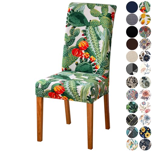 Lalluxy Soft Stretchy Parson Dining Chair Seat Covers/Slipcovers Set of 6