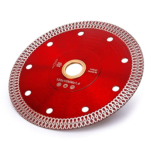 Image of Casaverde 5 inch Ceramic Cutting Blade (5 inch) | Fast,Clean Cuts with Great Life & Speed,Mesh Thin Turbo Rim,7 /8 inch-5 /8 inch Arbor Fit for Angle Grinders