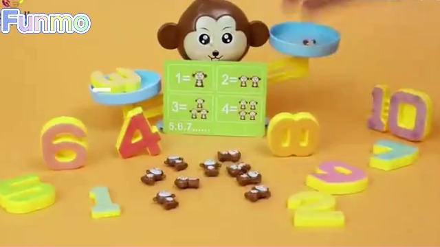Jeu Éducatif Mathématique Singe Balance - 65 Pièces - Apprentissage Chiffres Et Équilibre