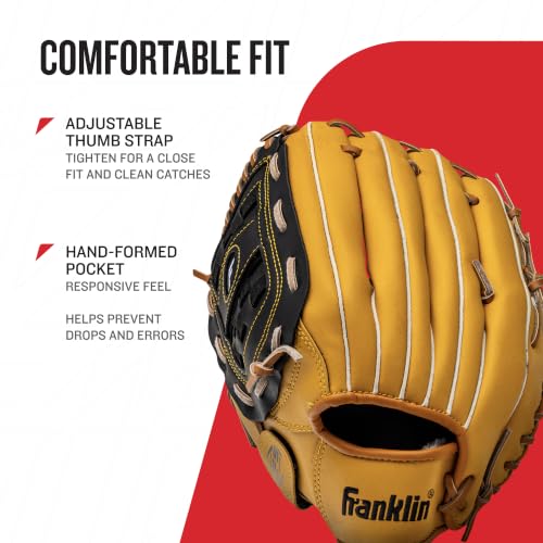 Franklin Sports Field Master Series Baseball Gloves, 12.5", Left Hand Throw - image 4