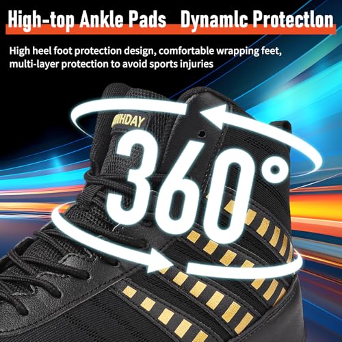 Wrestling Shoes Boxing Shoes for Men Pro Wrestling Boots High Top Fitness Weightlifting Powerlifting Shoes4