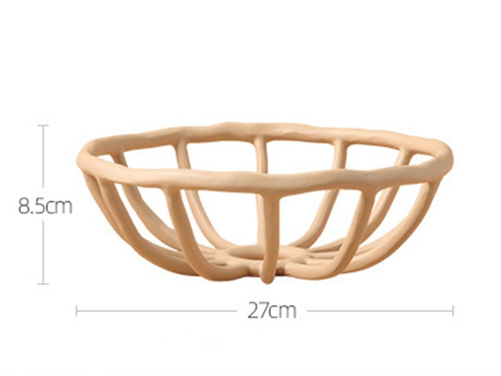 Zestaw tac śniadaniowych – wydrążony kosz na owoce i biżuteria nizer, talerz do pieczenia ciast, deserów, sushi – wszechstronne tacki 7 x 22,5 x 16,5 cm