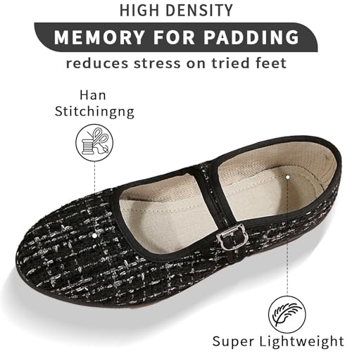 Women's Mary Jane Flats Comfortable Slip-on Flats Round Toe Dressy Ballet Shoes for Women4
