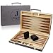 Juegoal 15 inch Wooden Backgammon Set, Portable Travel Folding Board Game