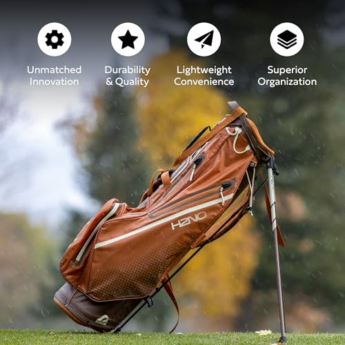 Sun Mountain H2NO Litespeed Stand Bag - Durable Golf Stand Bag with a Four-Way Top and Ergonomic Handle for Ultimate Convenience - Lightweight with Nine Pockets for Spacious Storage - Steel-Black - Thumbnail 3