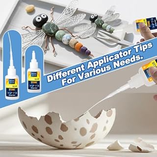 Meuvcol Stone Glue 100g - Marble Glue Heavy Duty for Granite, Artificial Stones & Tile | Clear Waterproof Stone Adhesive for Marble Repair & Craft Projects | Fast Drying, Strong, 6 Precision Nozzle