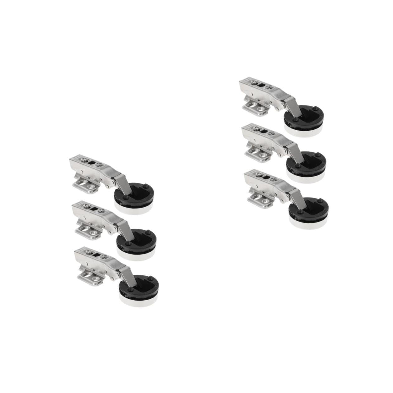 TEHAUX 6 Pezzi Cerniere Chiusura Morbida con Damping Design Elegante per Armadi e Vetrine Alta