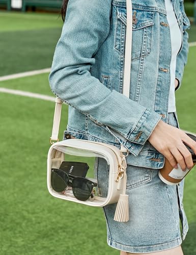 Yarnic Clear Bag Stadium Approved, PVC Transparent Crossbody Purse Small Clear Crossbody Bag with Adjustable Shoulder Strap2