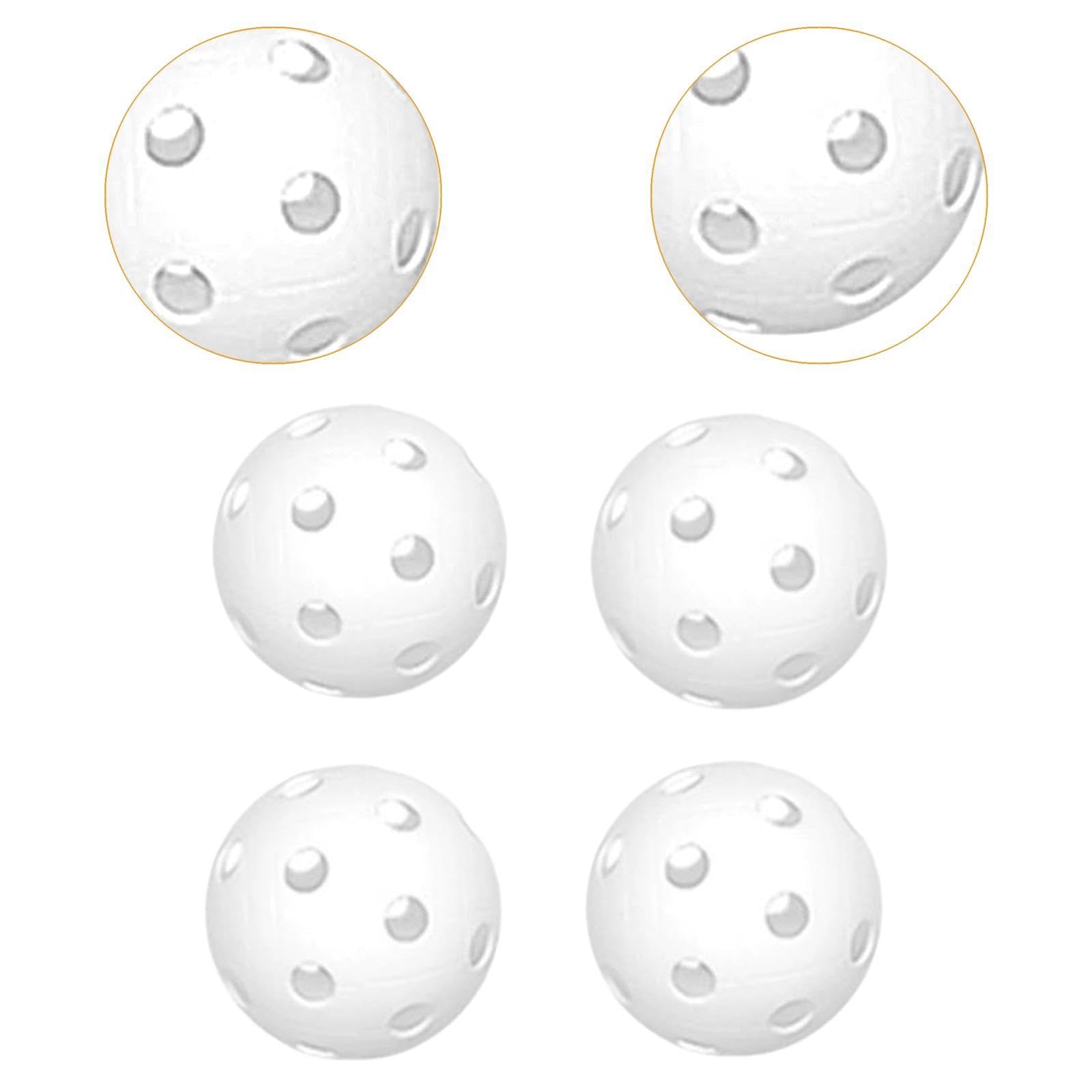 rockible 4X Balles de Floorball Balles de Sol 26 Trous Balles de Compétition Légères Balles Unihockey pour Jeu Débutants Athlètes Joueurs de Gym