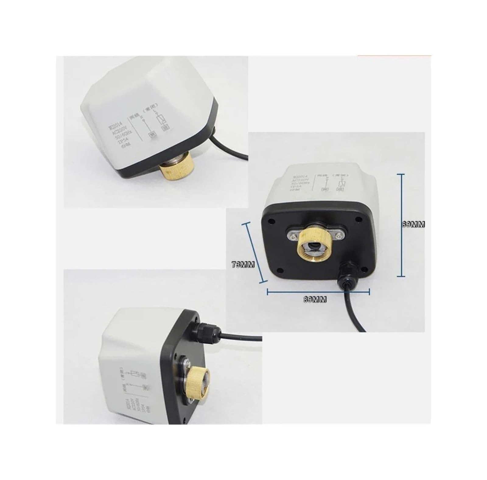 Válvula de Bola motorizada de 2/3 vías, válvula de Bola eléctrica DC24V, Control bidireccional de Tres Cables, DN15 DN20 DN25 DN32 DN40 DN50(DN20)