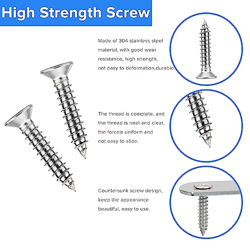 Image of 4 Pack Straight Brace,Flat Brace 9.7 inch x 0.75 inch,Stainless Steel Flat Metal Braces,Repair Bracket with Screws