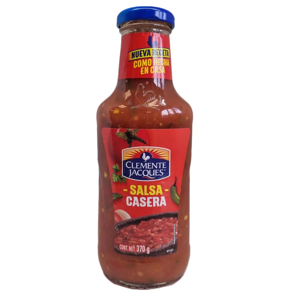Clemente Jacques Home Style Casera Salsa 370g / Mexican Red Salsa Casera Hot Salsa Dip Sauce Bottle