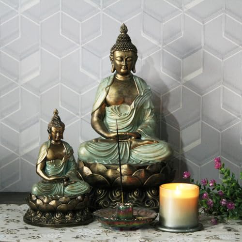 Estatua Buda Dorado 8.3" para Decoración y Meditación miniatura 6
