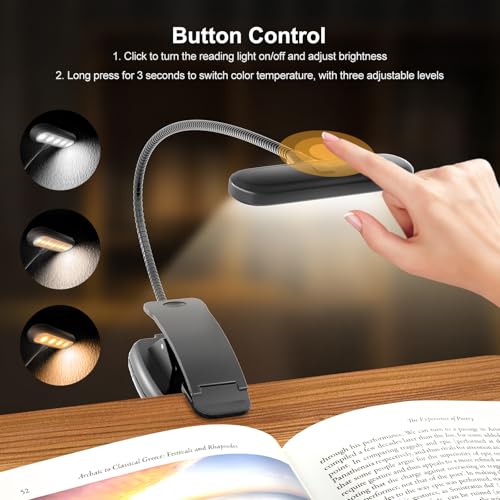 Image of OPTIXCELL Book Stand with Light, Hands Free Book Holder, Gifts Book Lovers | Adjustable Height & Angle, Built-in Storage Tray, 3-Mode Reading Light, Foldable Metal Frame, Gift for Book Lovers
