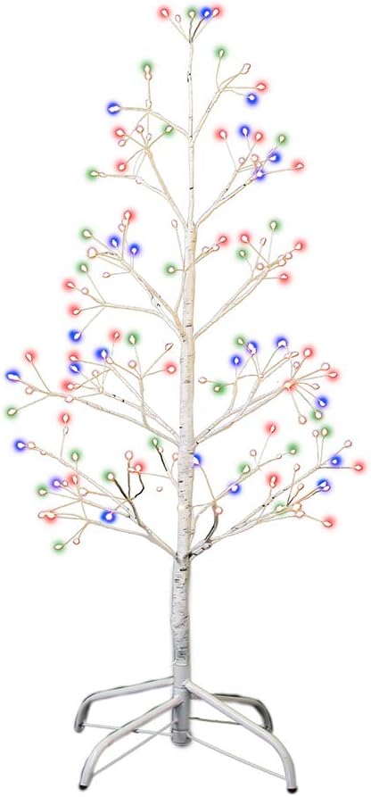 Kurt S. Adler 3-Foot White Birch Twig Tree with Multi-Color 8-Function Lights, Multicolor (TR3245M)