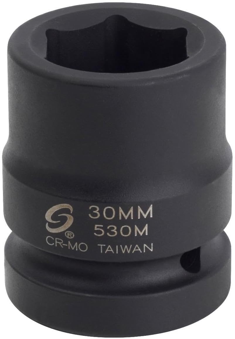 Sunex 530M 1-Inch Drive Standard 6 Point Metric Impact Socket, 30-Mm