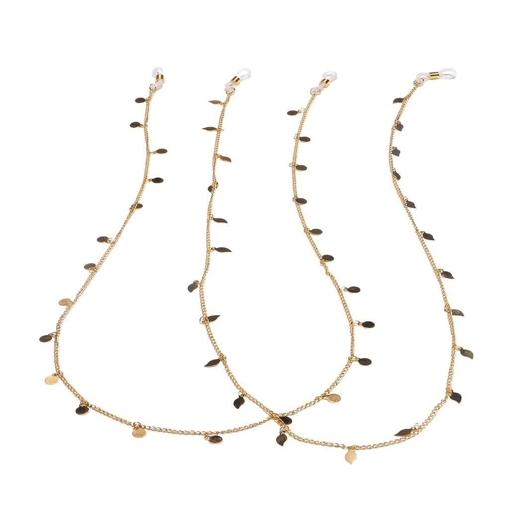 Zweiteiliges Set Brillenkette Blattscheibe Gold Brillenseil (D Talla ?nica)