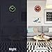 RuiyiF Wall Clock Non Ticking Glow in The Dark Wooden Battery Operated Night Light for Kids Room Kitchen Bedroom Living Room Vintage with Second Hands