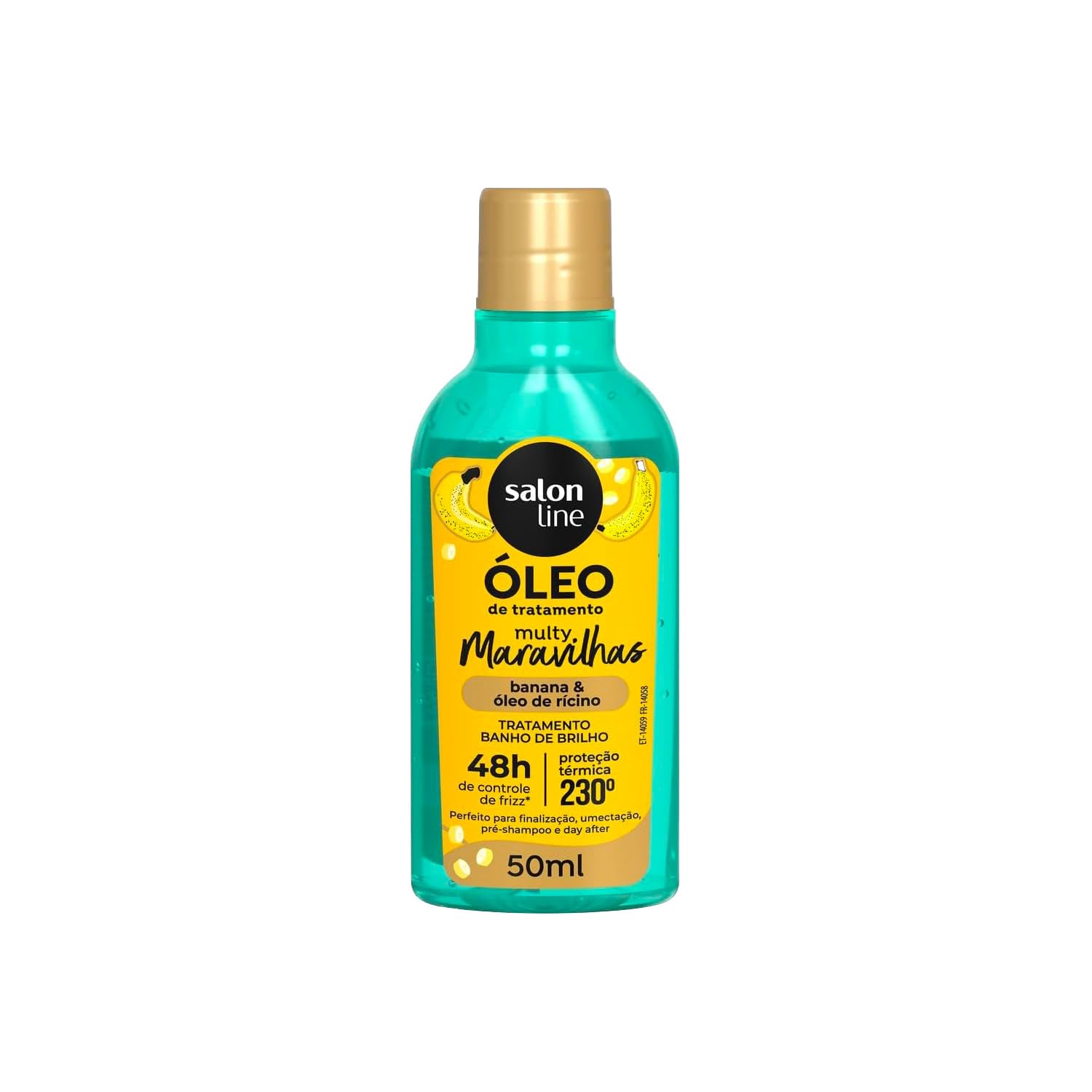 Salon Line - Linha Multy (Maravilhas) - Oleo de Tratamento Banana e Oleo de Ricino 50 Ml - (Multy (Wonderful) - Banana and Castor Oil Treatment Oil 1.69 Fl Oz)