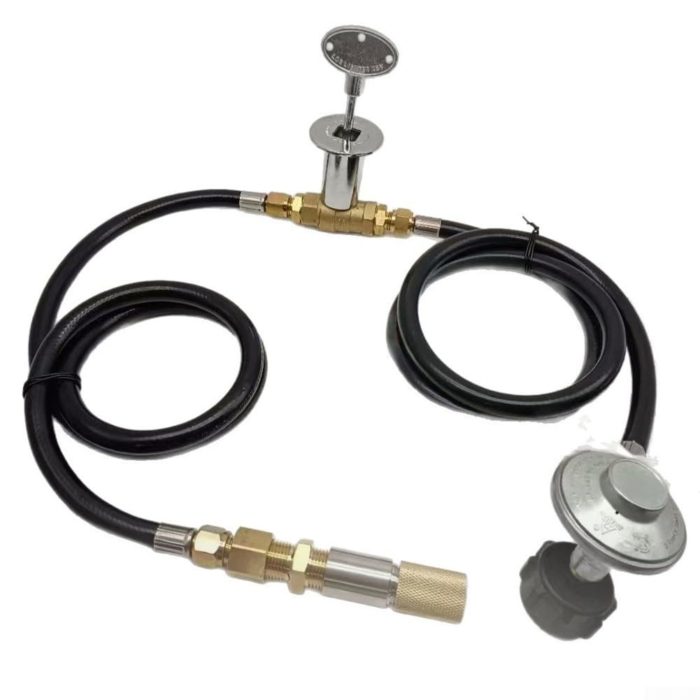 Minhe Kit de manguera de gas propano de 150 K BTU con accesorios de latón y válvula mezcladora de aire para calefacción de barbacoa al aire libre