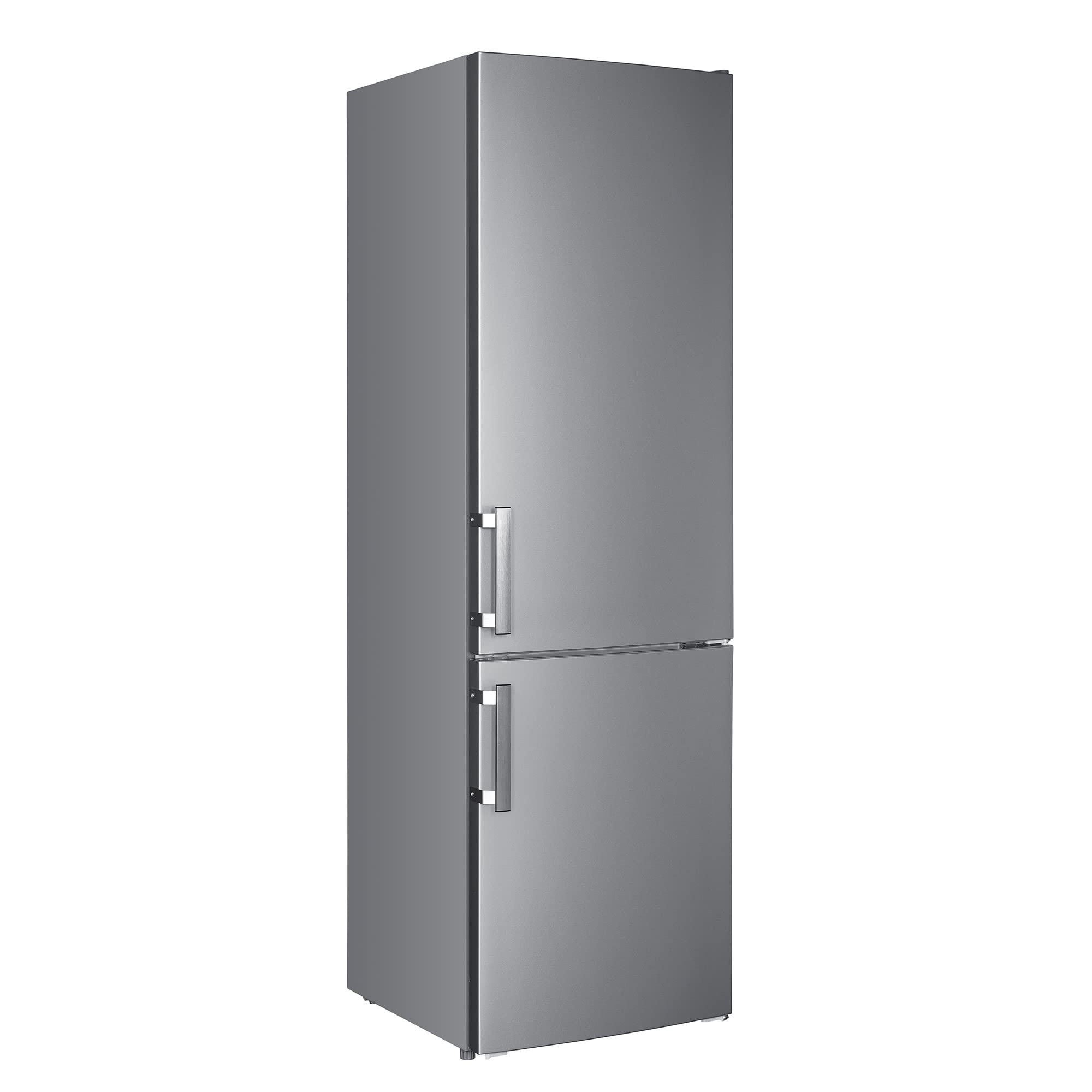 WOLKENSTEIN KGK280D Stand Kühl-Gefrierkombination | Inox Design | 180x55cm | 191L Kühlen+71L Gefrieren | Leiser Betrieb 40dB | Energieverbrauch 168kWh/Jahr | Silber