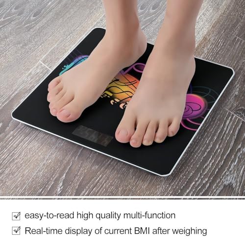Báscula digital para baño con diseño musical y pantalla LCD grande miniatura 5