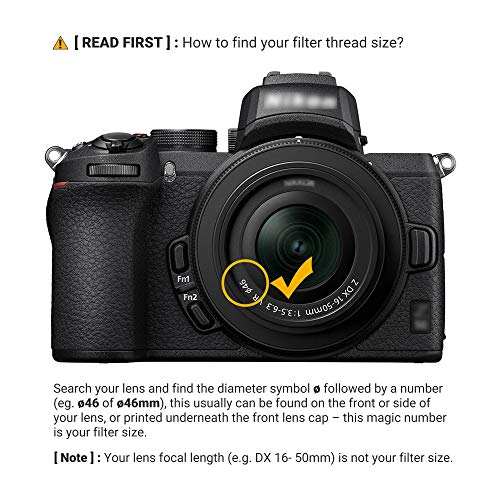 Image of JJC 46mm Circular Polarizer Polarizing 18-Layer CPL Filter for Camera Lens | for Nikon Z50 II Z50 Z30 Z fc Zfc + Z 16-50mm Kit Lens, for Panasonic G7 + Lumix 14-42mm Kit Lens & Other 46mm Lenses