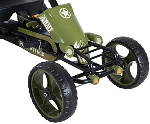 HOMCOM Kids Children Pedal Go Kart Ride On Racer Braking System Adjsuatble Seat Green