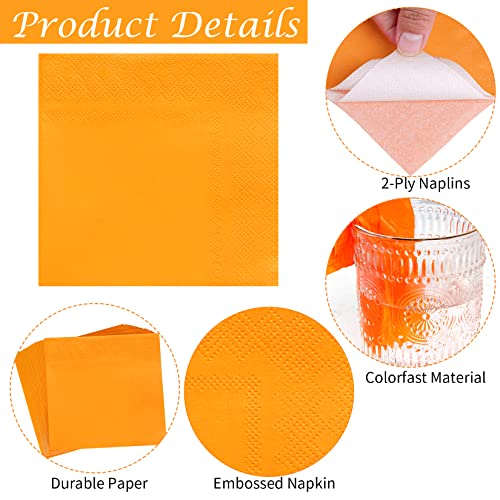 120Pcs Cocktail Napkins Rainbow Colorful Tissue Napkin Beverage Luncheon Paper Napkins Party Decoration, 6 Colors #TOP2