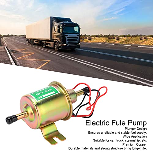 Bomba de combustível elétrica diesel universal, bomba de transferência em linha 12V HEP-02A, 3-6 PSI