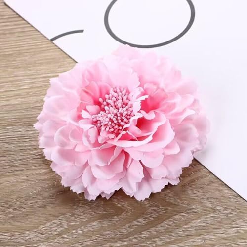 Image of Peony Fabric Flower Brooches Oversize Lapel Pins Extra Big Brooch Delicate Dancing Party Prom Wedding Charm Banquet Dress Suit Guest Corsage Accessories Gifts Dancer Large Hairpin Clip 110mm