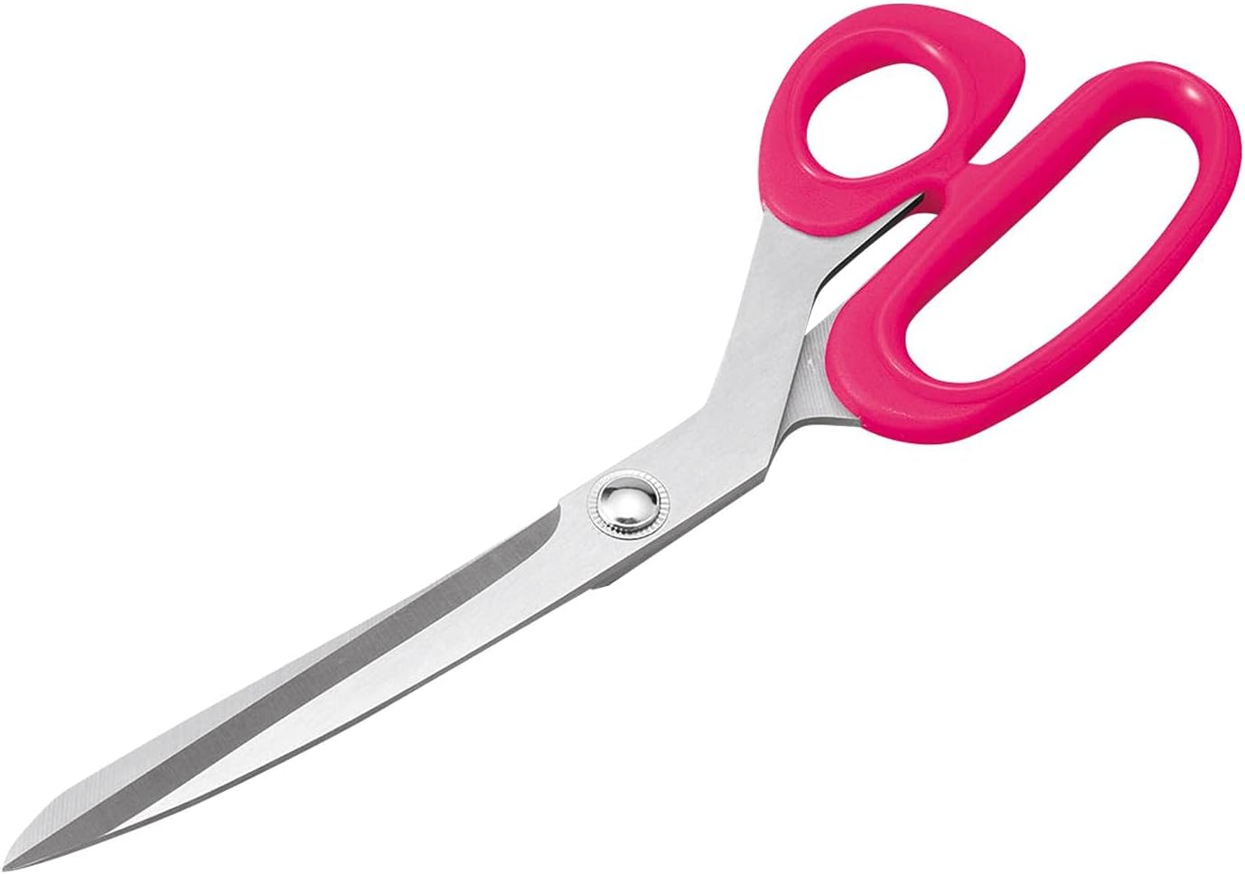 Comolife Fabric Cutting Scissors (9.45 inches) with Angle, Stainless Steel, Lightweight, Cover, for Sewing and Handicrafts