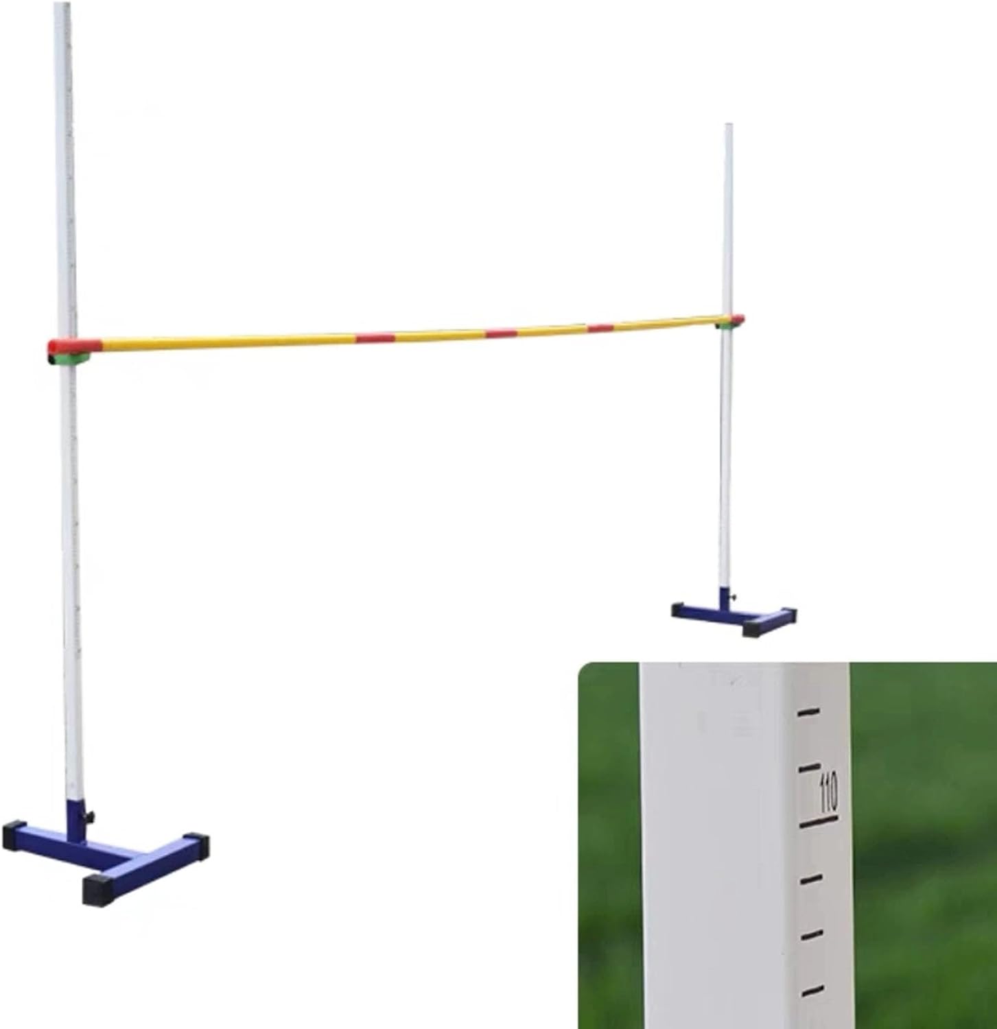 Lightweight Steel Competition High Jump Standard, Portable Training High Jump Stand 50-200 cm, Athletics Events Track and Field High Jump Tester