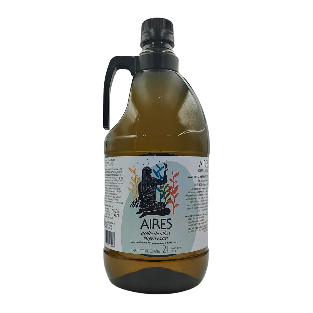 PACK 6 GARRAFAS 2 Litros Aceite de Oliva VIRGEN EXTRA Aires de Jaén (Picual y Arbequina)