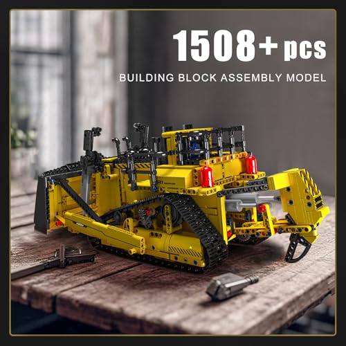 Mould King RC Bulldozer Building Set, Engineering Bulldozer Building Blocks - Image 4