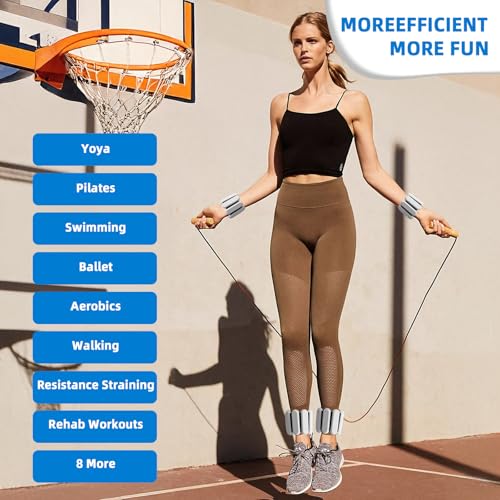 Image of Ankle Weights for Women and Men, Adjustable Wrist Weighted Training Bracelet for Home Gym Workout, Strength Training Walkin Running, Foot weights for exercise,2pc on Set