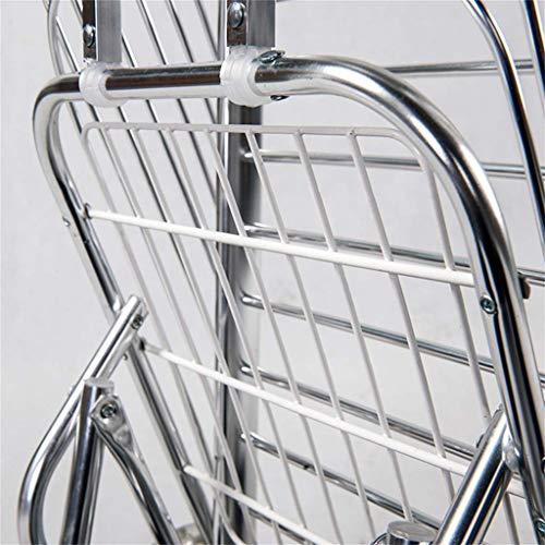 Einkaufstrolley aus Aluminiumlegierung, zusammenklappbar, für Treppensteigen mit 8 Rädern – Bild 8