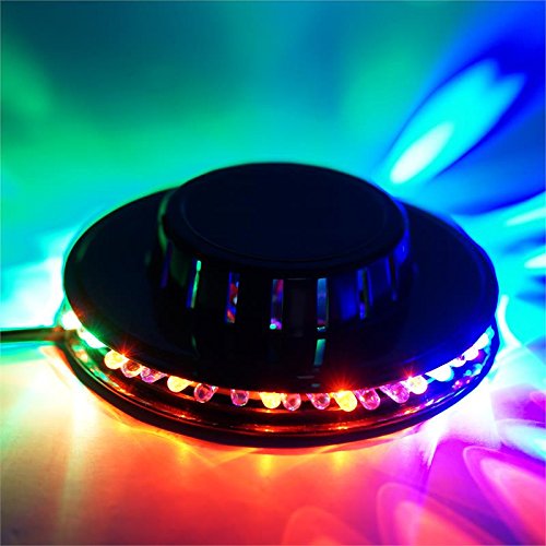 Balsa Circle 5-Inch Red Green Blue Round LED Disco Spotlight - Wedding Party Birthday Decorations Supplies