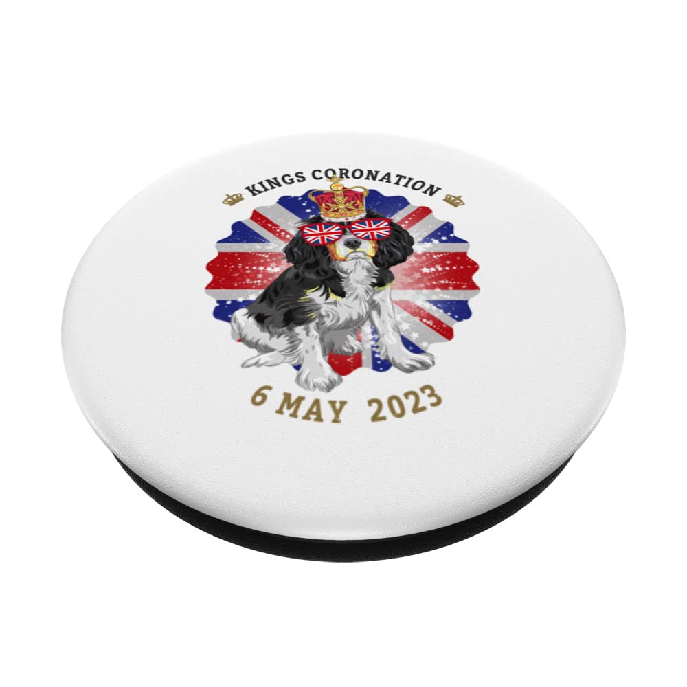 Kings Coronation Costume Idea For Kids & Union Jack Flag PopSockets Swappable PopGrip, Black - Image 2