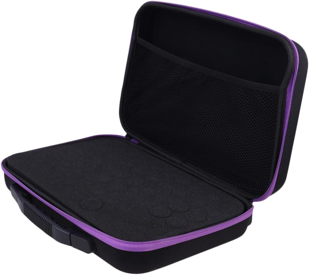 60grid Essential Oil Organiser Bag Slots Compact Essential Oil Storage Case Portable Holder Zipper Closure