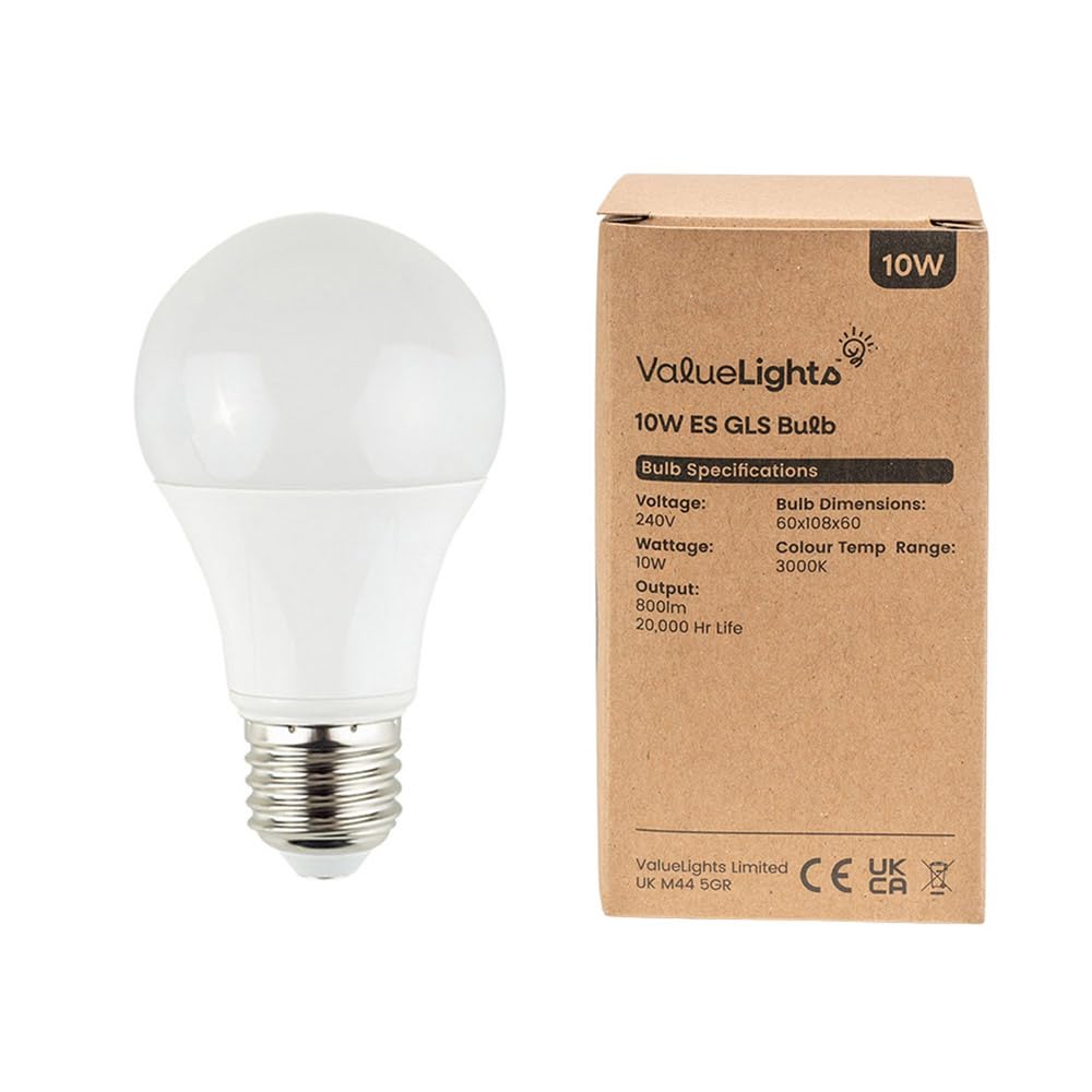 Valuelights White E27 10W Standard Warm Led Bulb