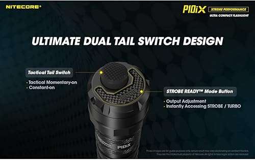 Miniatura 7 de Nitecore P10iX Linterna táctica reflectante, 4000 lúmenes LED USB-C recargable, súper brillante, compacto con organizador LumenTac
