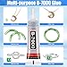 B-7000 Glue Clear for Rhinestone Crafts, Jewelry and Bead Adhesive B7000 Semi Fluid High Viscosity Glues for Clothes Shoes Fabric Cell Phones Screen Repair Metal Stone Nail Art Glass (4x15 ml/0.5 oz)